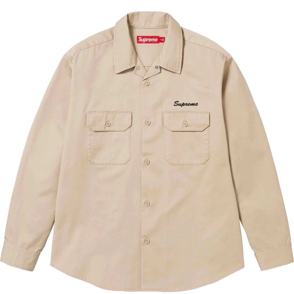 NEW XL KHAKI Supreme Our Lady Work shirt